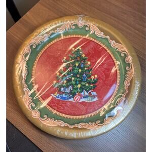 Vintage DesignWare Christmas Morning Paper Plates 10.5” 10 Ct Sealed Holiday
